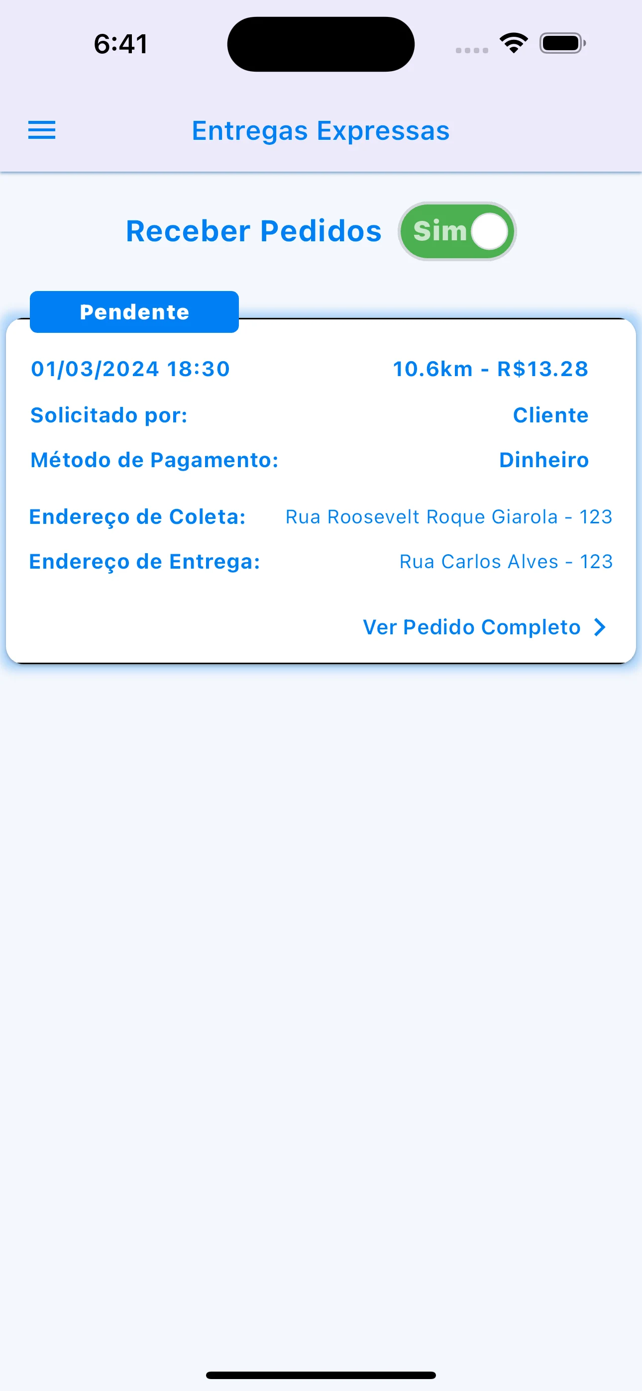 Entregas Expressas screenshot